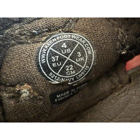 Keen Navy Blue Sandals Sport Hiking Waterproof Shoes Youth Size 4 - Picture 9 of 13